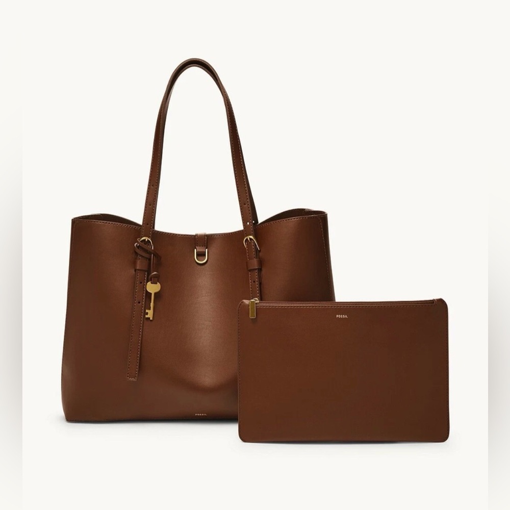 Fossil Women's Kier Cactus Leather Tote Brown